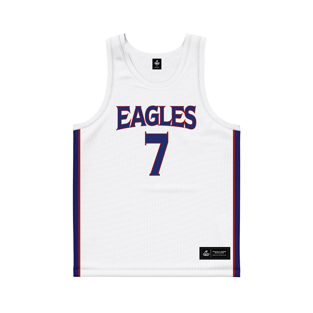American - NCAA Men's Basketball : Wyatt Nausadis - White Basketball Jersey-0