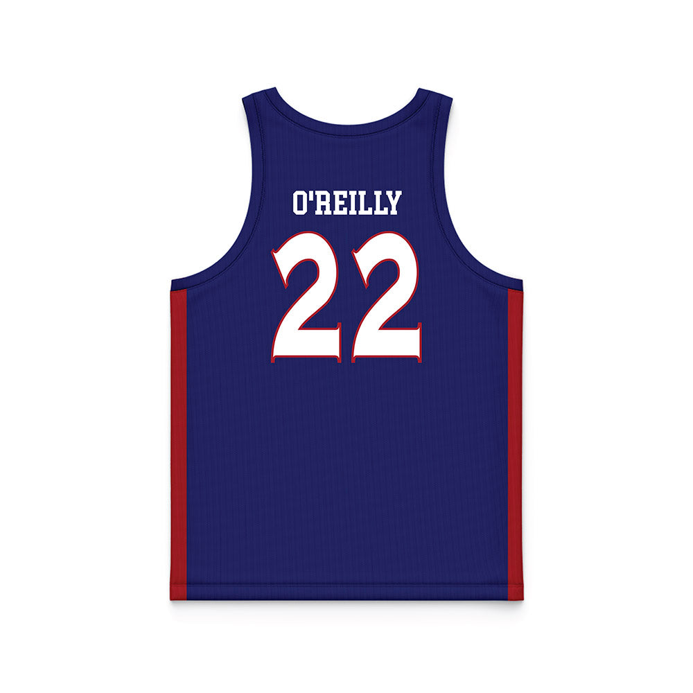 American - NCAA Men's Basketball : Shane O'Reilly - Blue Basketball Jersey-1