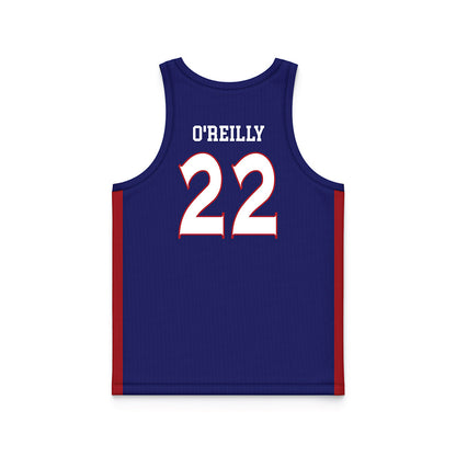 American - NCAA Men's Basketball : Shane O'Reilly - Blue Basketball Jersey-1