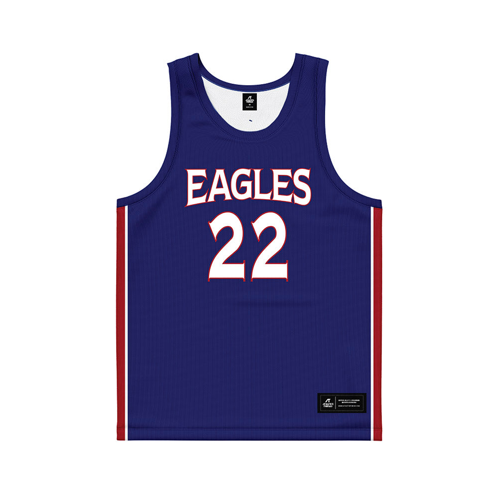 American - NCAA Men's Basketball : Shane O'Reilly - Blue Basketball Jersey-0