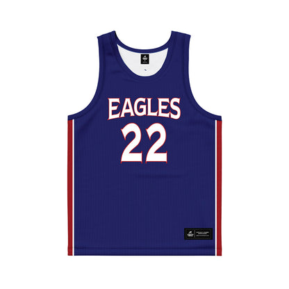 American - NCAA Men's Basketball : Shane O'Reilly - Blue Basketball Jersey-0