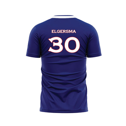 American - NCAA Men's Soccer : Troy Elgersma - Purple Soccer Jersey-1
