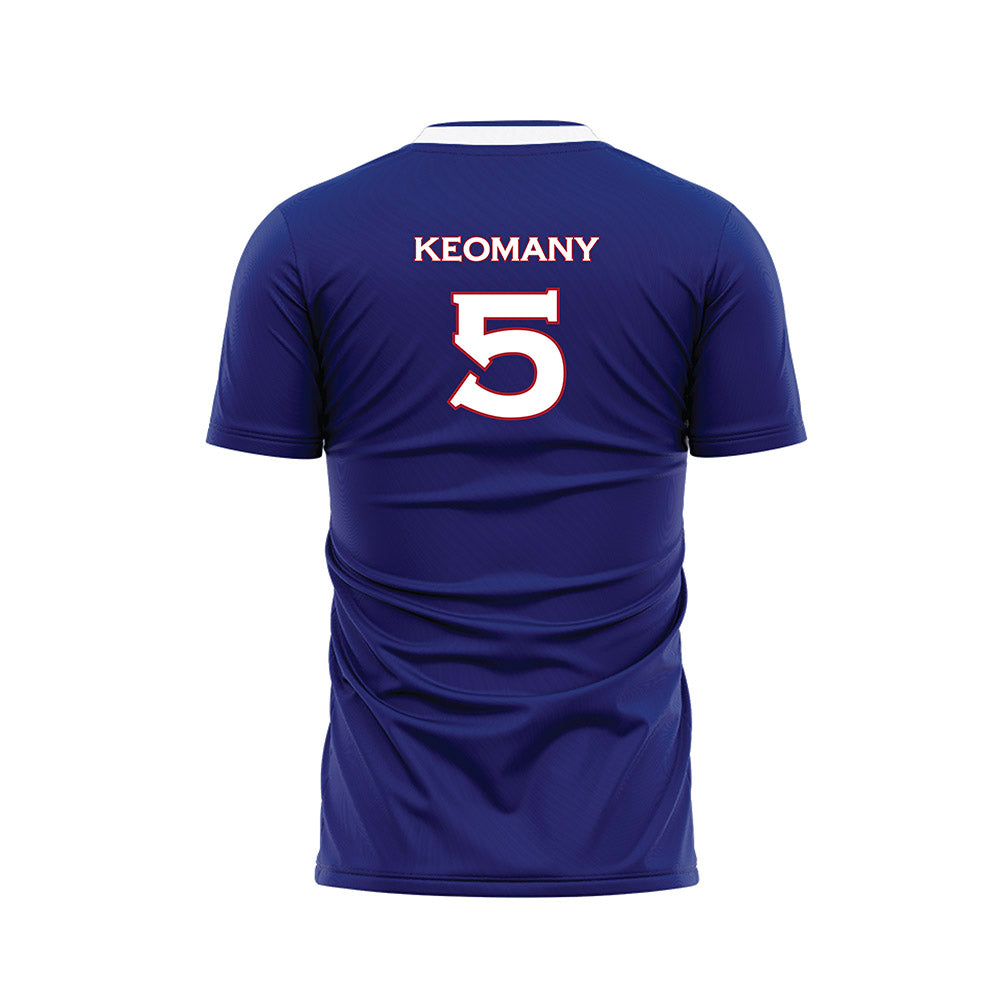 American - NCAA Men's Soccer : Kobe Keomany - Purple Soccer Jersey-1