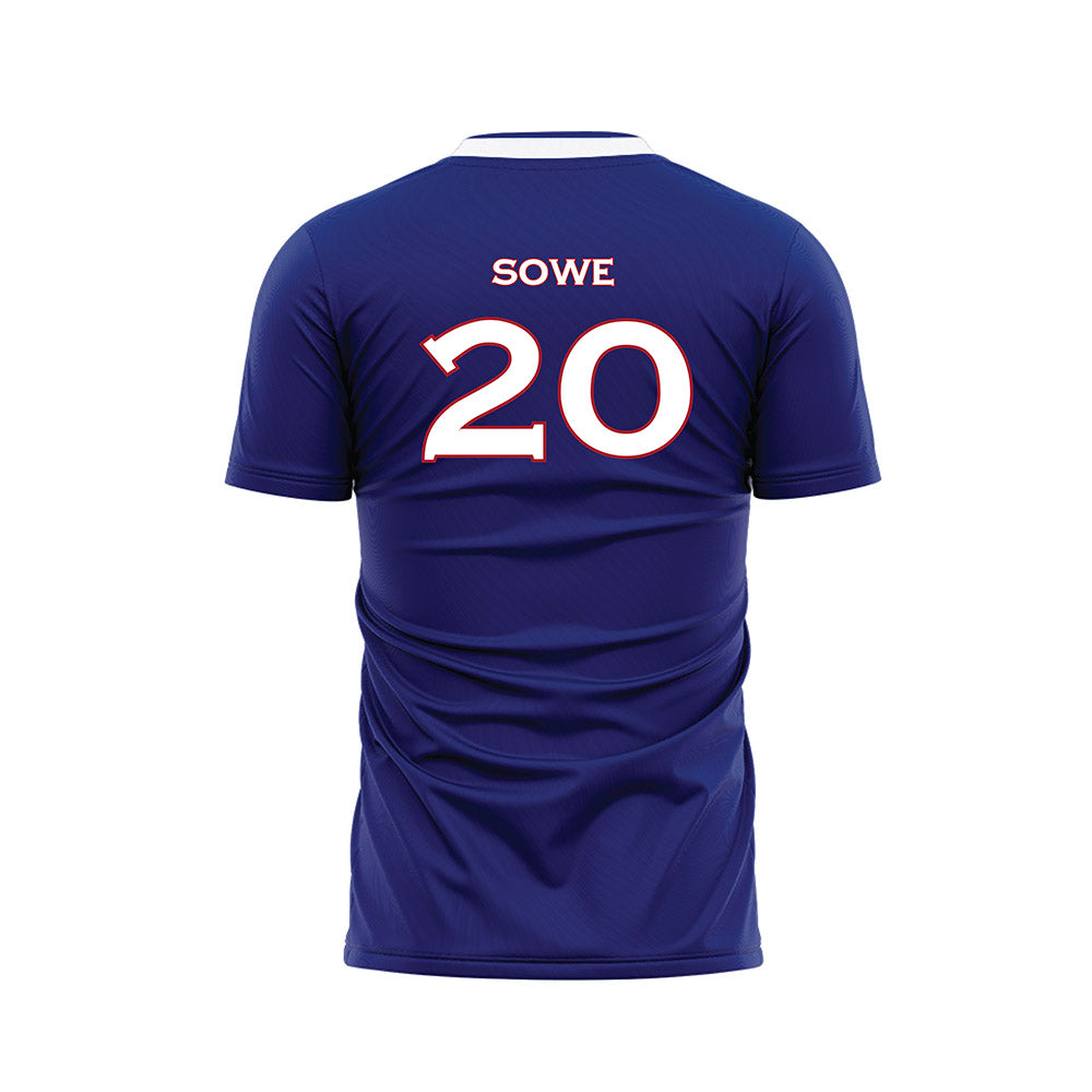 American - NCAA Men's Soccer : Mustapha Sowe - Purple Soccer Jersey-1