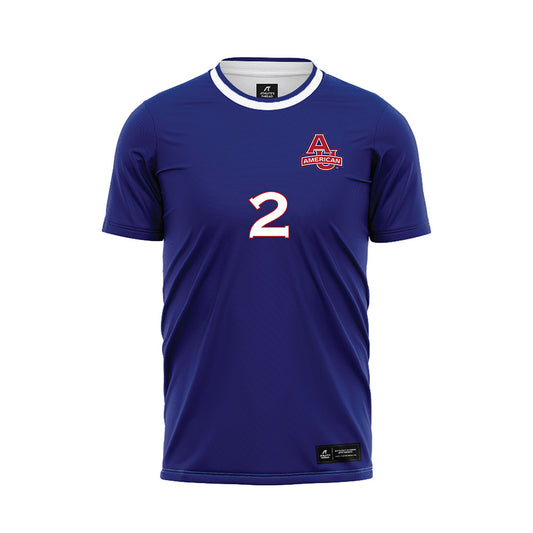 American - NCAA Men's Soccer : Jonah Fogel - Purple Soccer Jersey-0