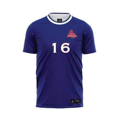 American - NCAA Men's Soccer : Sebastian Garces - Purple Soccer Jersey-0