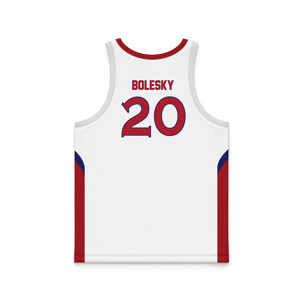 American - NCAA Women's Basketball : Mary Bolesky - White Basketball Jersey-1