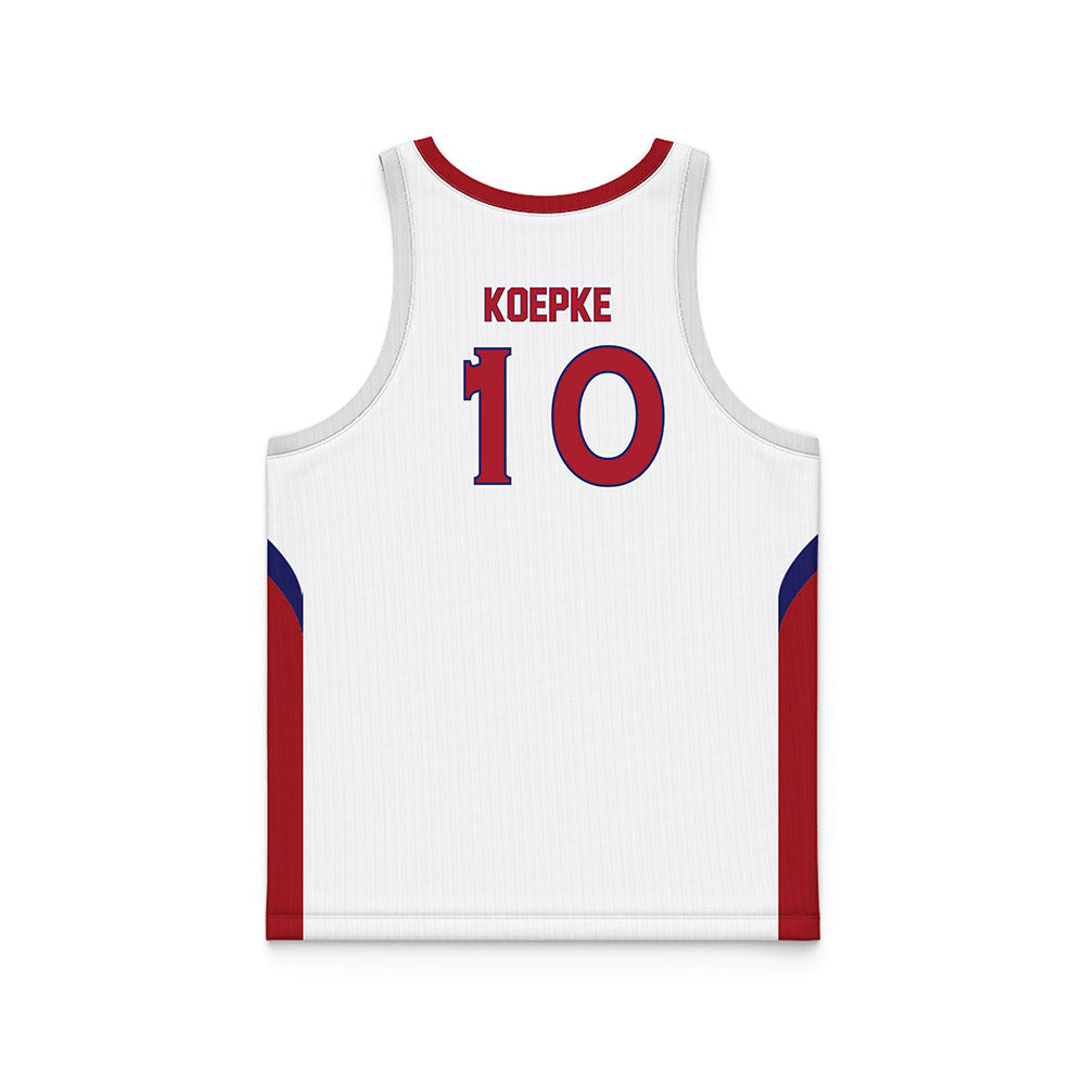 American - NCAA Women's Basketball : Grace Koepke - White Basketball Jersey-1