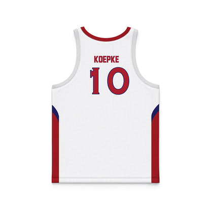 American - NCAA Women's Basketball : Grace Koepke - White Basketball Jersey-1