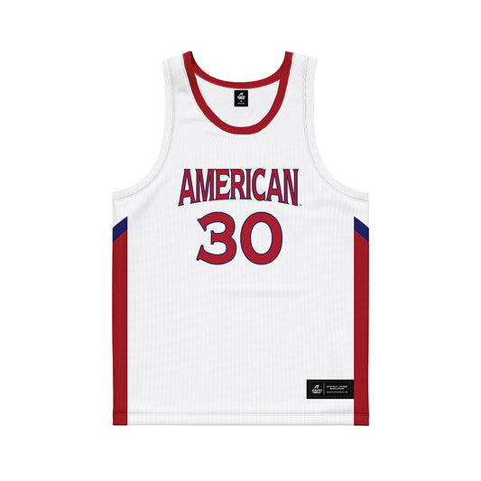 American - NCAA Women's Basketball : Lexi Salazar - White Basketball Jersey-0