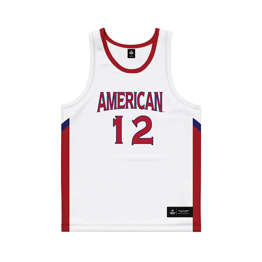 American - NCAA Women's Basketball : Madisyn Moore-Nicholson - White Basketball Jersey-0