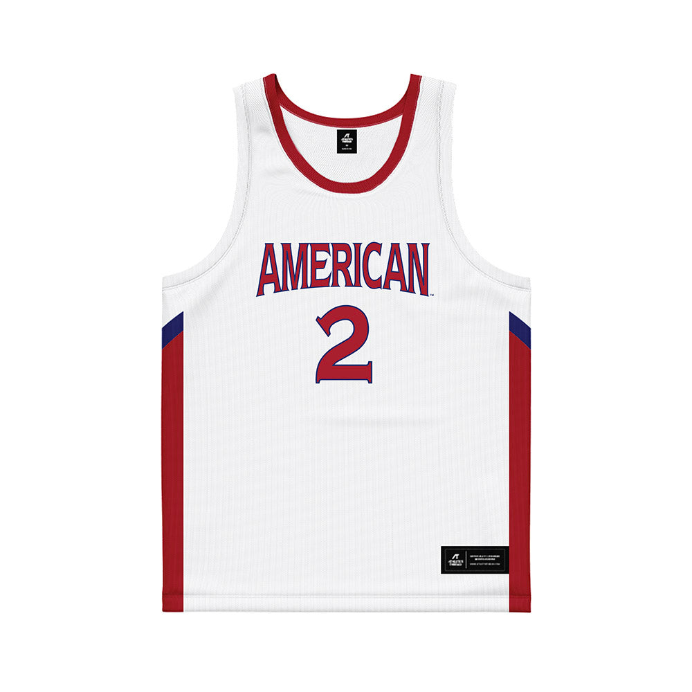 American - NCAA Women's Basketball : Ellie Pingree - White Basketball Jersey-0