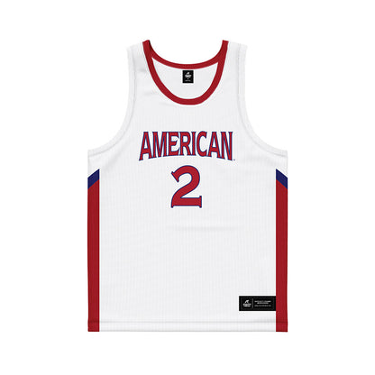 American - NCAA Women's Basketball : Ellie Pingree - White Basketball Jersey-0