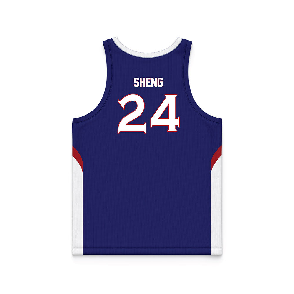 American - NCAA Women's Basketball : Vienn Sheng - Basketball Jersey-1