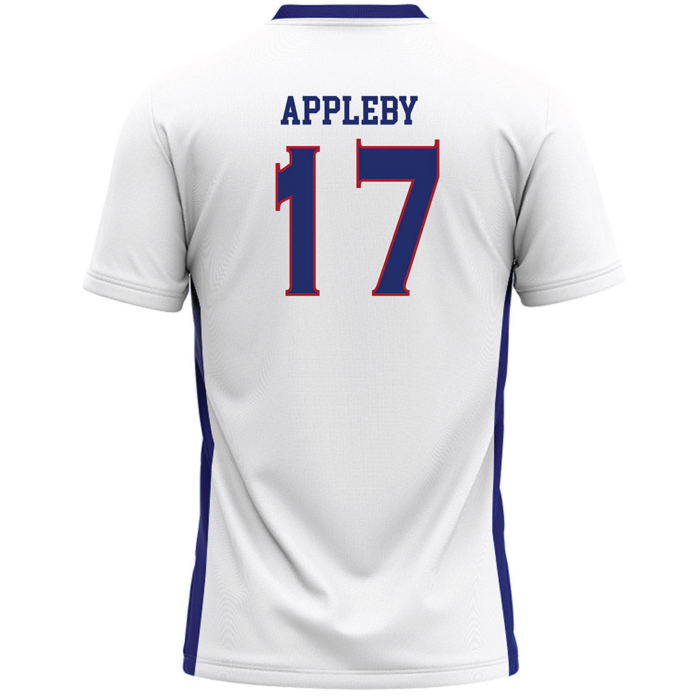 American - NCAA Women's Lacrosse : Lauren Appleby - White Lacrosse Jersey -1