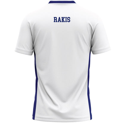 American - NCAA Women's Lacrosse : Lexi Rakis - White Lacrosse Jersey -1