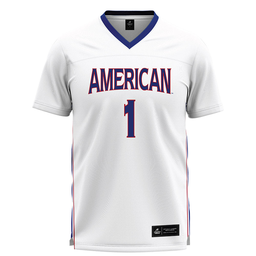 American - NCAA Women's Lacrosse : Adria Kotzian - White Lacrosse Jersey -0