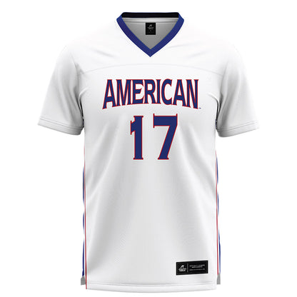 American - NCAA Women's Lacrosse : Lauren Appleby - White Lacrosse Jersey -0