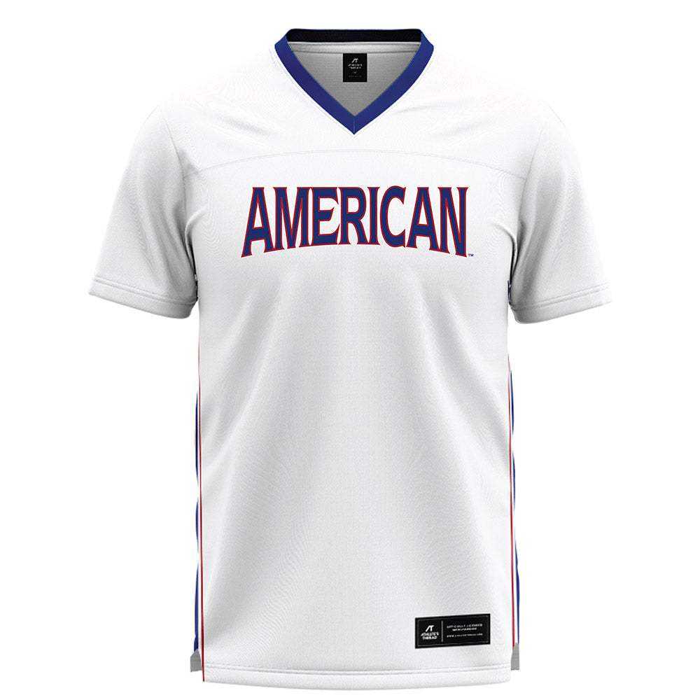 American - NCAA Women's Lacrosse : Lexi Rakis - White Lacrosse Jersey -0
