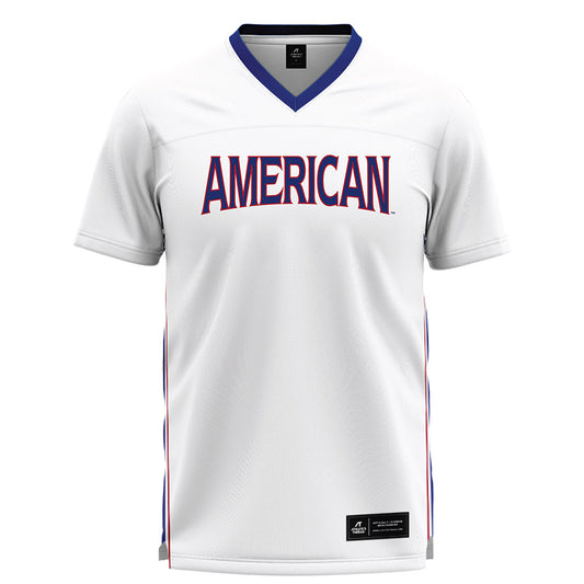 American - NCAA Women's Lacrosse : Lexi Rakis - White Lacrosse Jersey -0