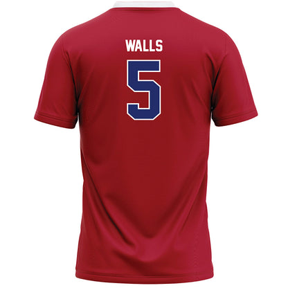 American - NCAA Women's Lacrosse : Jenna Walls - Red Lacrosse Jersey -1