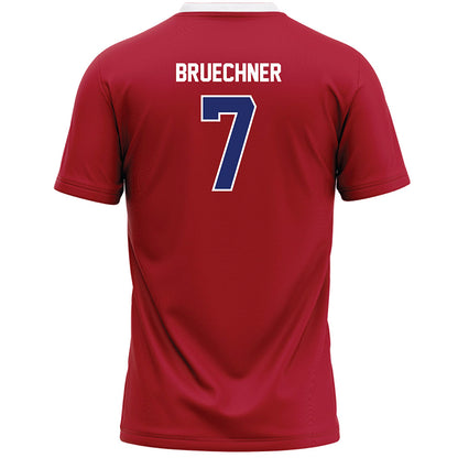 American - NCAA Women's Lacrosse : Kate Bruechner - Red Lacrosse Jersey -1