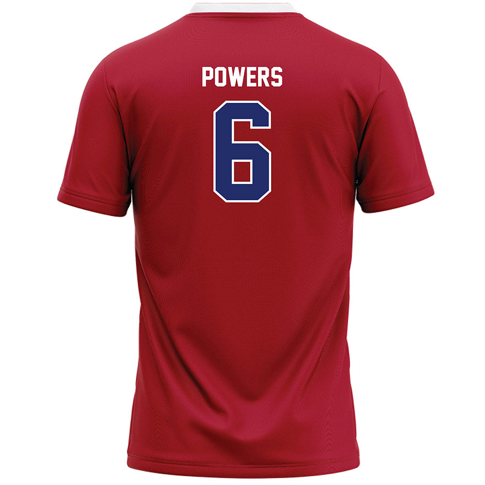 American - NCAA Women's Lacrosse : Aine Powers - Red Lacrosse Jersey -1