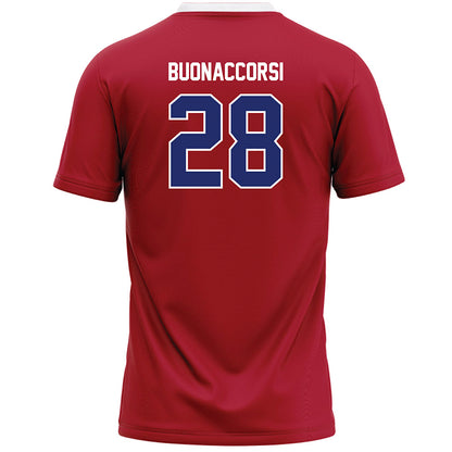 American - NCAA Women's Lacrosse : Samantha Buonaccorsi - Red Lacrosse Jersey -1