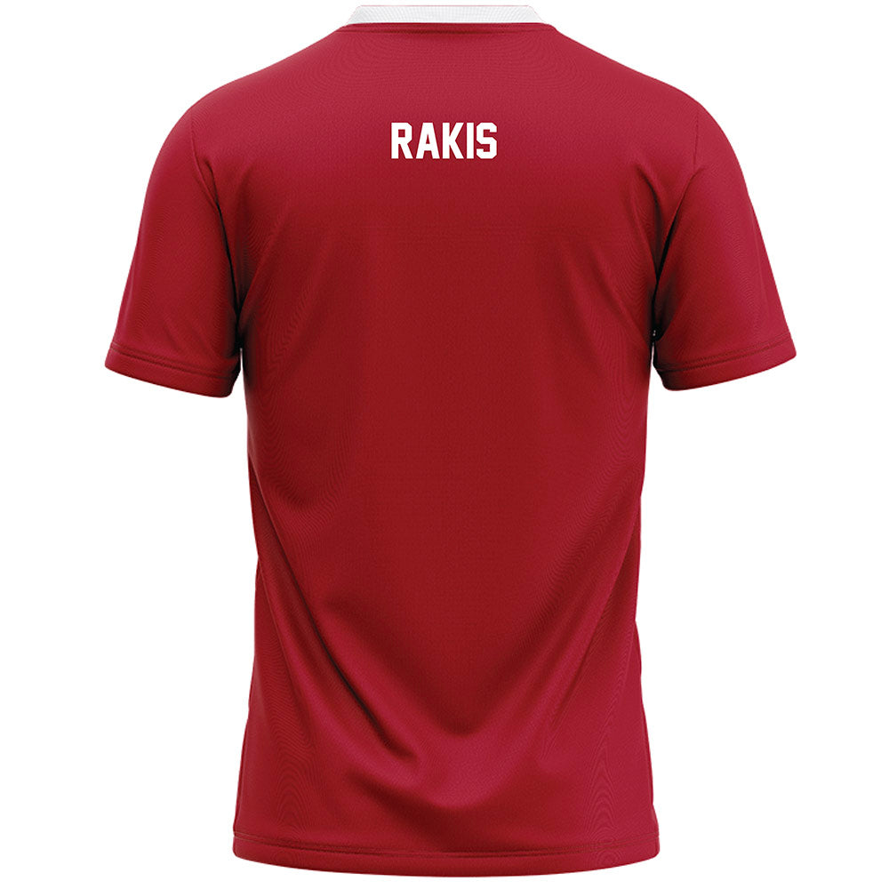 American - NCAA Women's Lacrosse : Lexi Rakis - Red Lacrosse Jersey -1