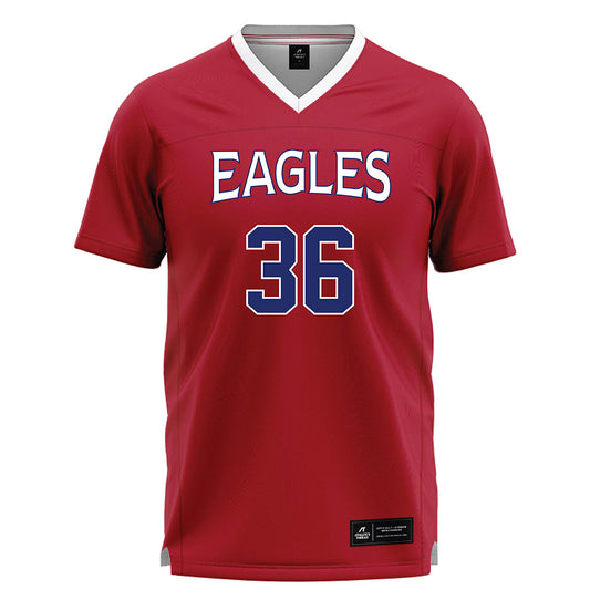 American - NCAA Women's Lacrosse : Mia Zganjar - Red Lacrosse Jersey -0