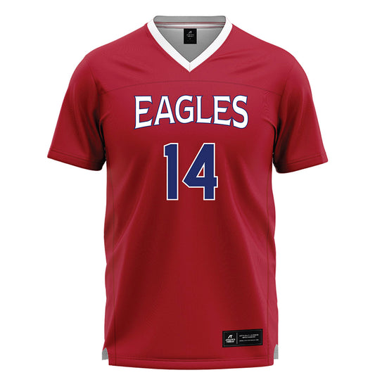 American - NCAA Women's Lacrosse : Rayah Johnson - Red Lacrosse Jersey -0