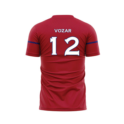 American - NCAA Women's Soccer : Bella Vozar - Red Soccer Jersey-1