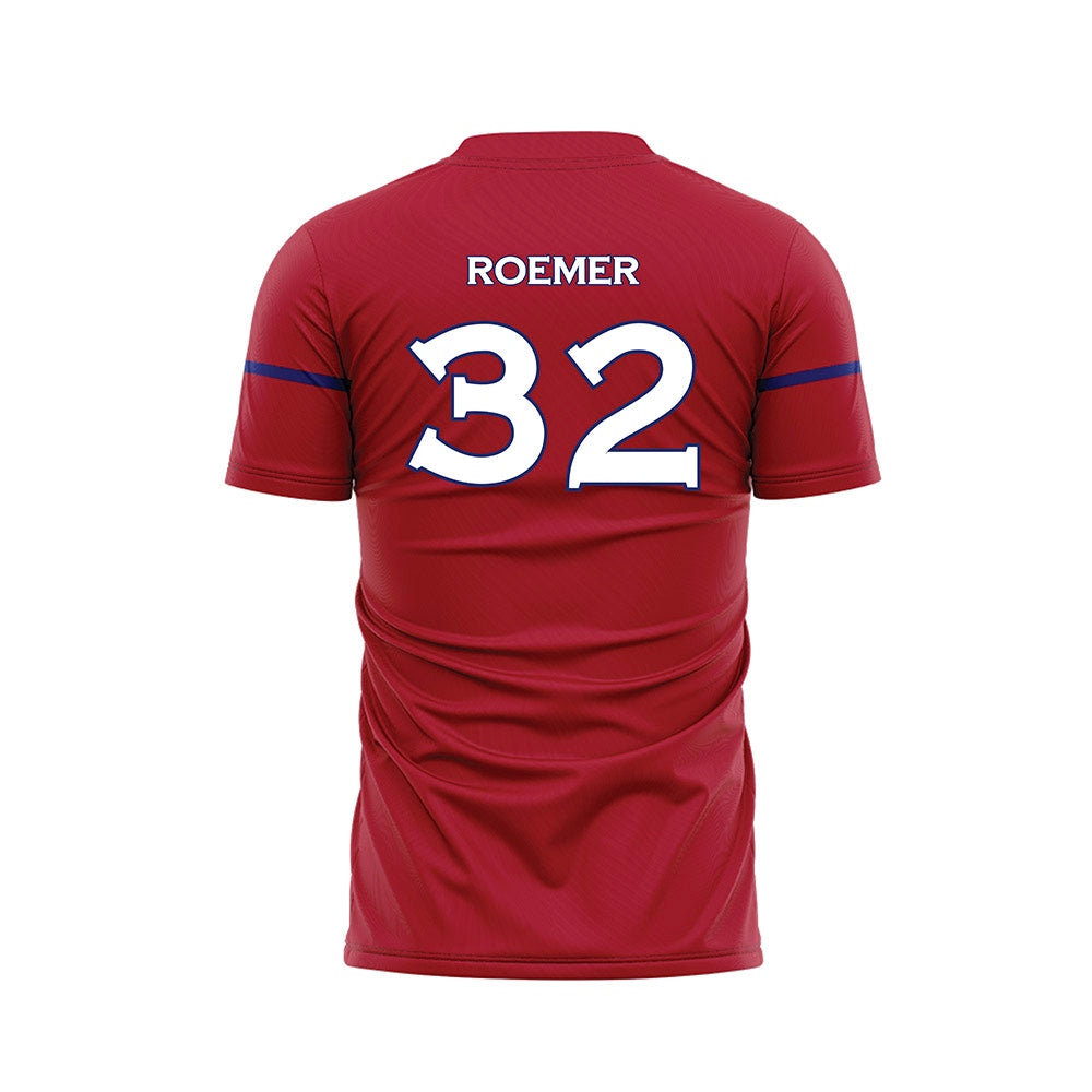 American - NCAA Women's Soccer : Addison Roemer - Red Soccer Jersey-1