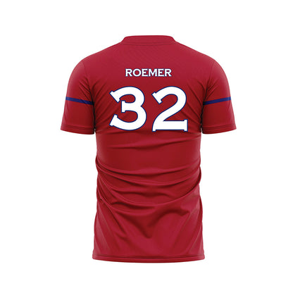 American - NCAA Women's Soccer : Addison Roemer - Red Soccer Jersey-1