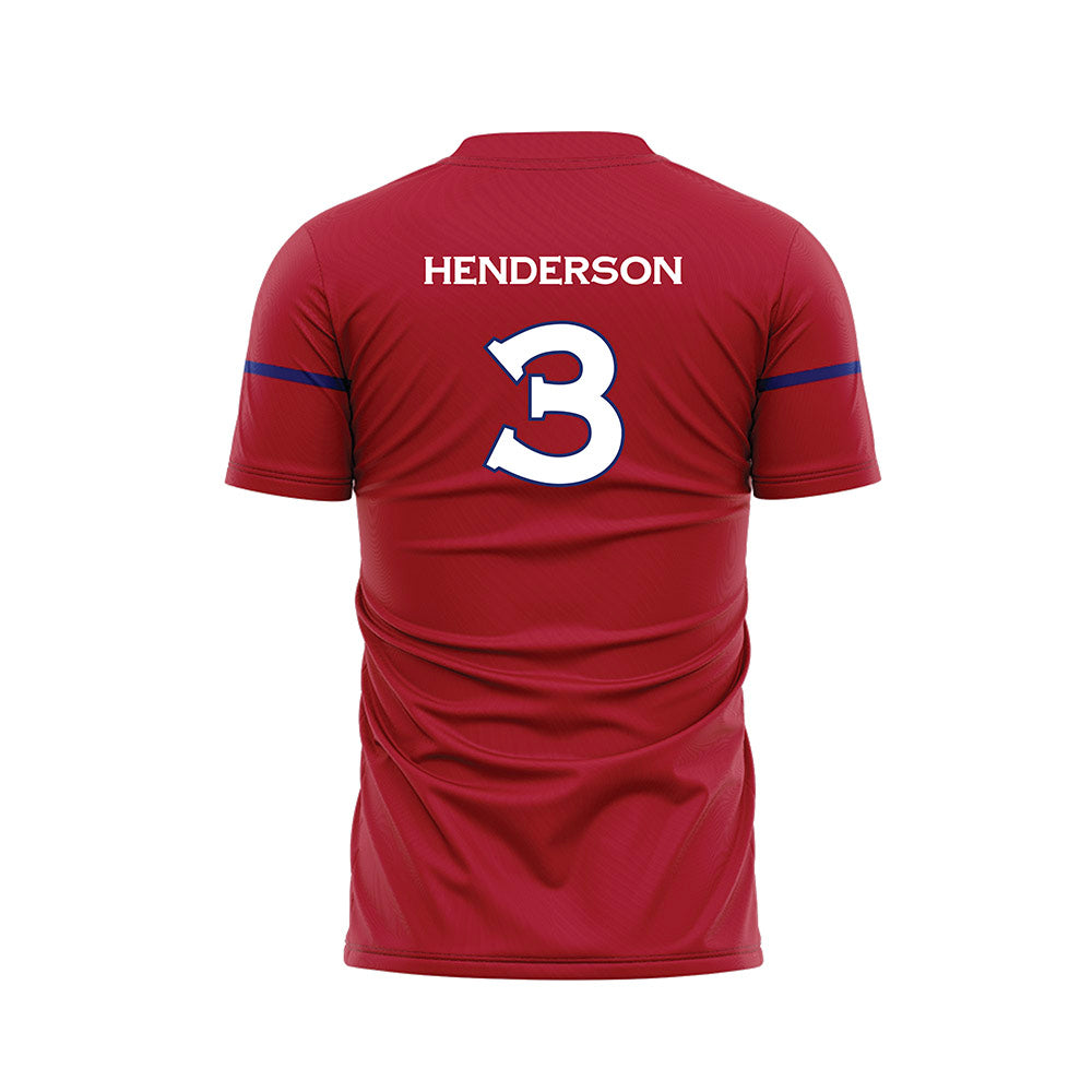 American - NCAA Women's Soccer : Kendall Henderson - Red Soccer Jersey-1