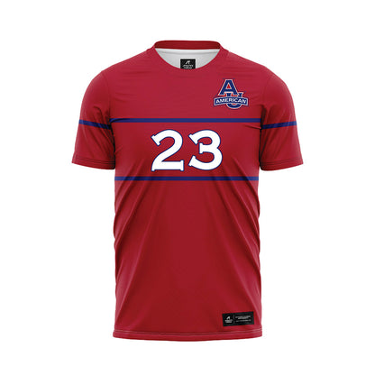 American - NCAA Women's Soccer : Jayden Fisher - Red Soccer Jersey-0