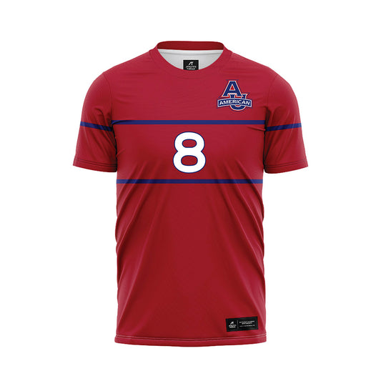 American - NCAA Women's Soccer : Natalie Dowling - Red Soccer Jersey-0