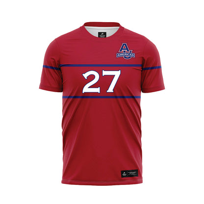 American - NCAA Women's Soccer : Lauren Bullock - Red Soccer Jersey-0