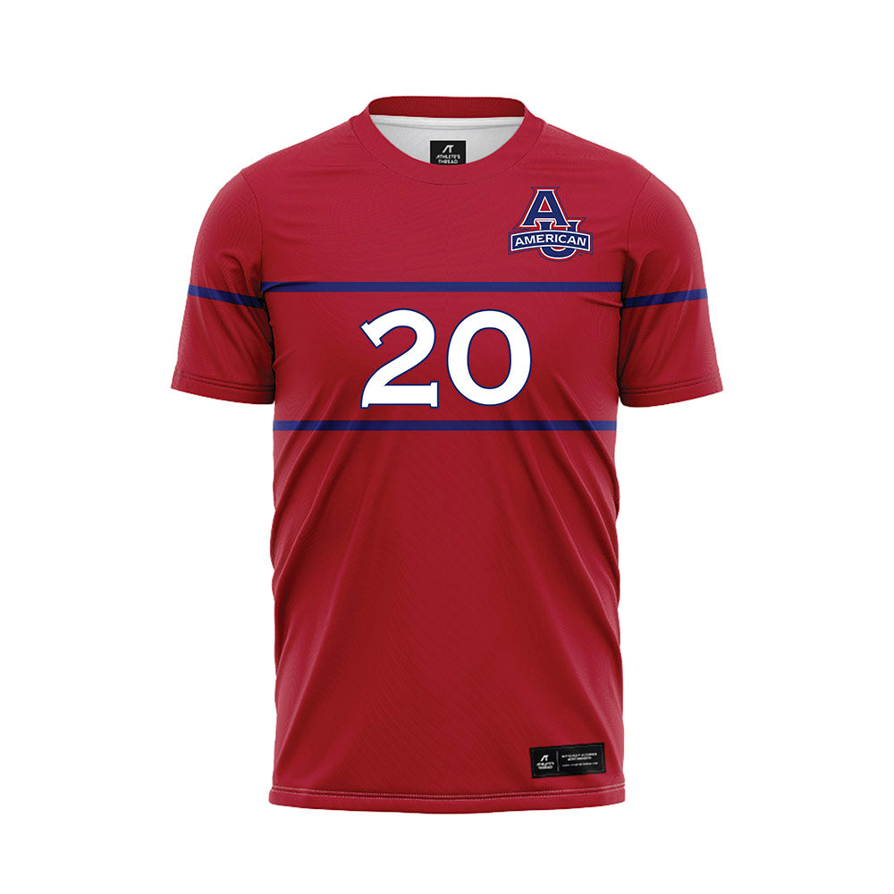 American - NCAA Women's Soccer : Lauren Sanders - Red Soccer Jersey-0