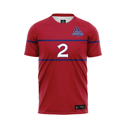 American - NCAA Women's Soccer : Morissa Lambert - Red Soccer Jersey-0