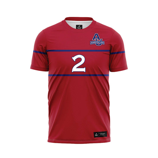 American - NCAA Women's Soccer : Morissa Lambert - Red Soccer Jersey-0