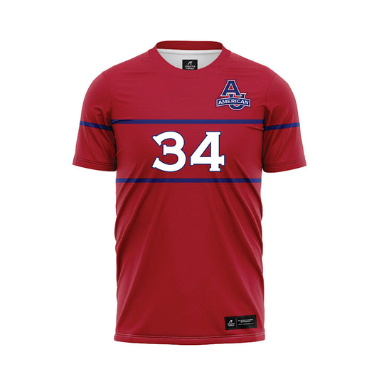American - NCAA Women's Soccer : Lily McBride - Red Soccer Jersey-0