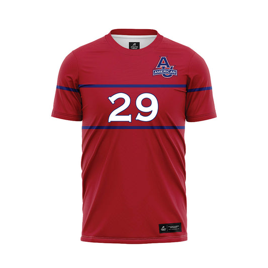 American - NCAA Women's Soccer : Alyssa Giroux - Red Soccer Jersey-0