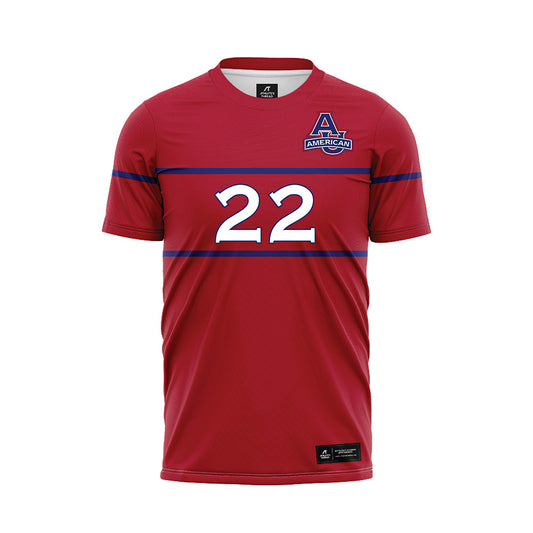 American - NCAA Women's Soccer : Sanai Banya - Red Soccer Jersey-0