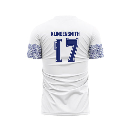 American - NCAA Women's Soccer : Avery Klingensmith - White Soccer Jersey-1