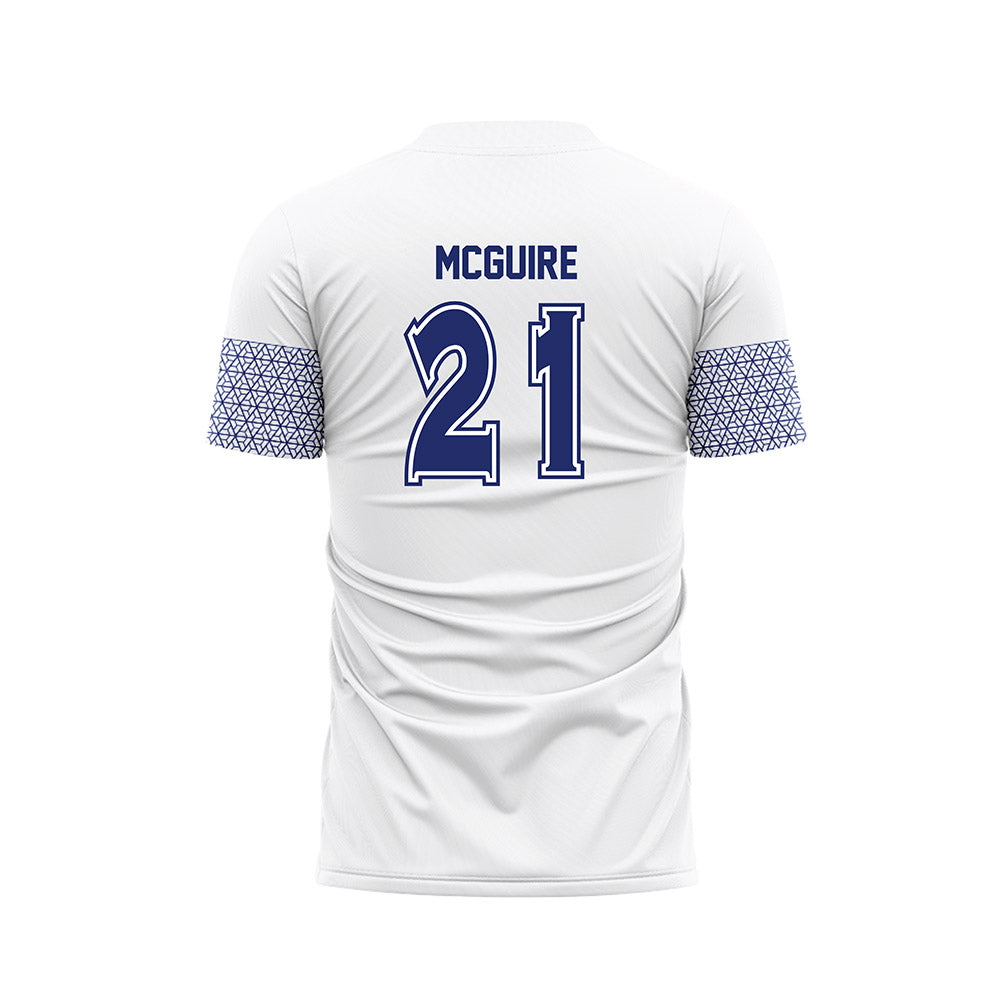 American - NCAA Women's Soccer : Jennifer McGuire - White Soccer Jersey-1