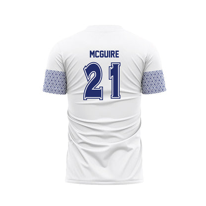 American - NCAA Women's Soccer : Jennifer McGuire - White Soccer Jersey-1