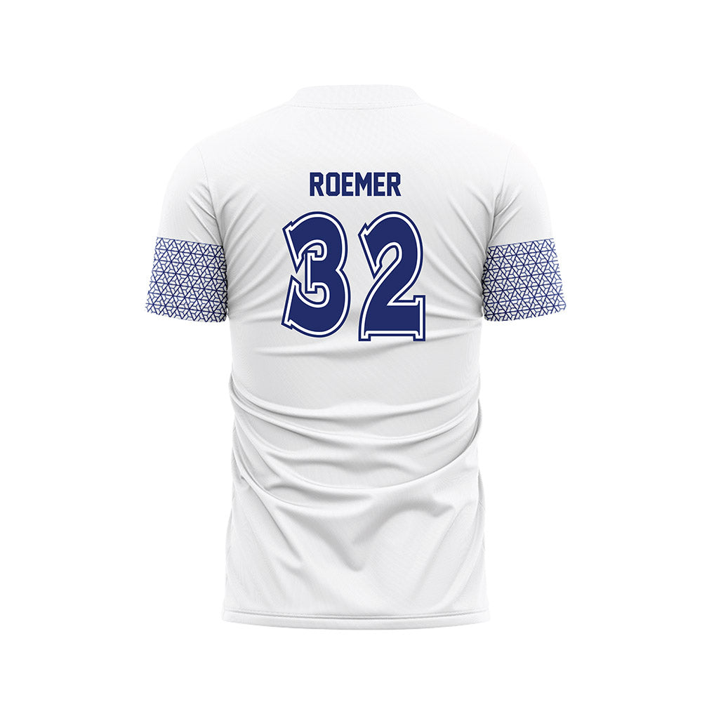 American - NCAA Women's Soccer : Addison Roemer - White Soccer Jersey-1