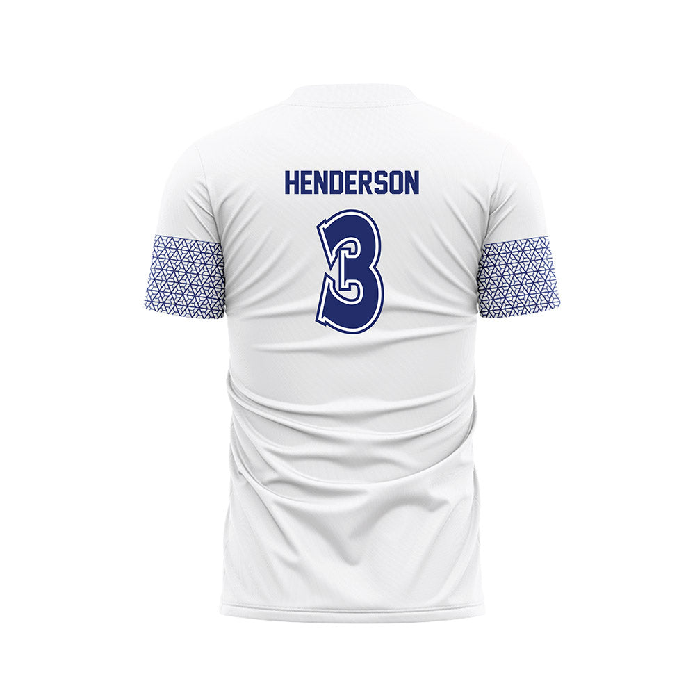 American - NCAA Women's Soccer : Kendall Henderson - White Soccer Jersey-1