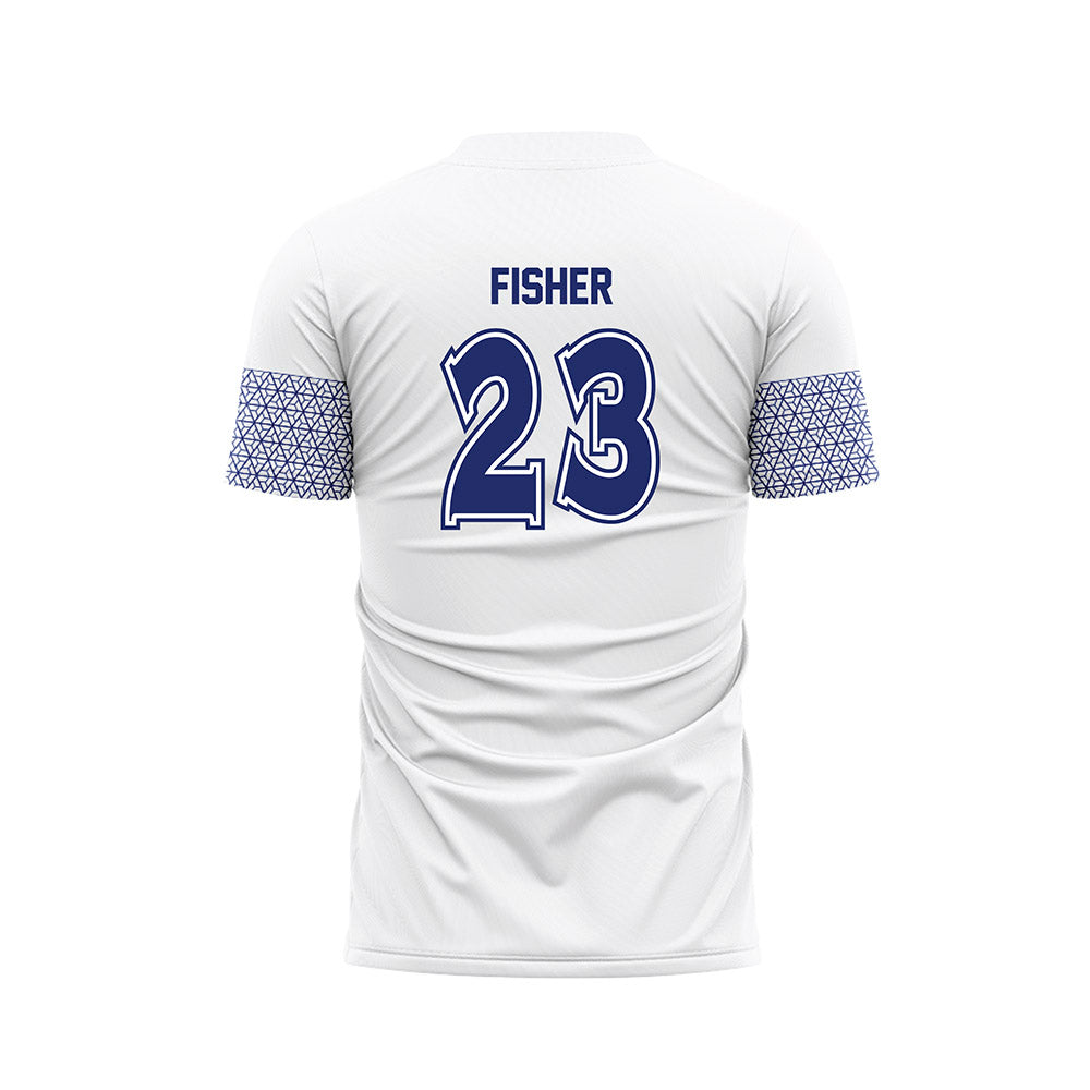 American - NCAA Women's Soccer : Jayden Fisher - White Soccer Jersey-1